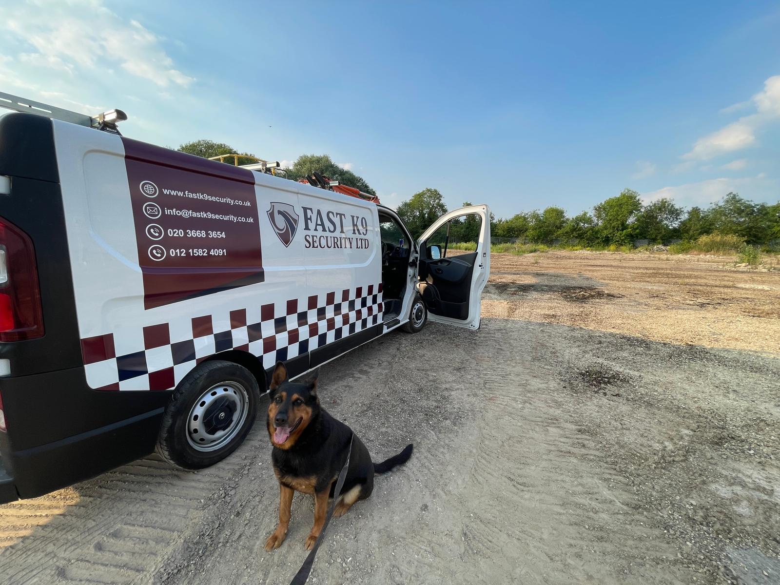 Fast K9 Security Limited staff on a commercial site