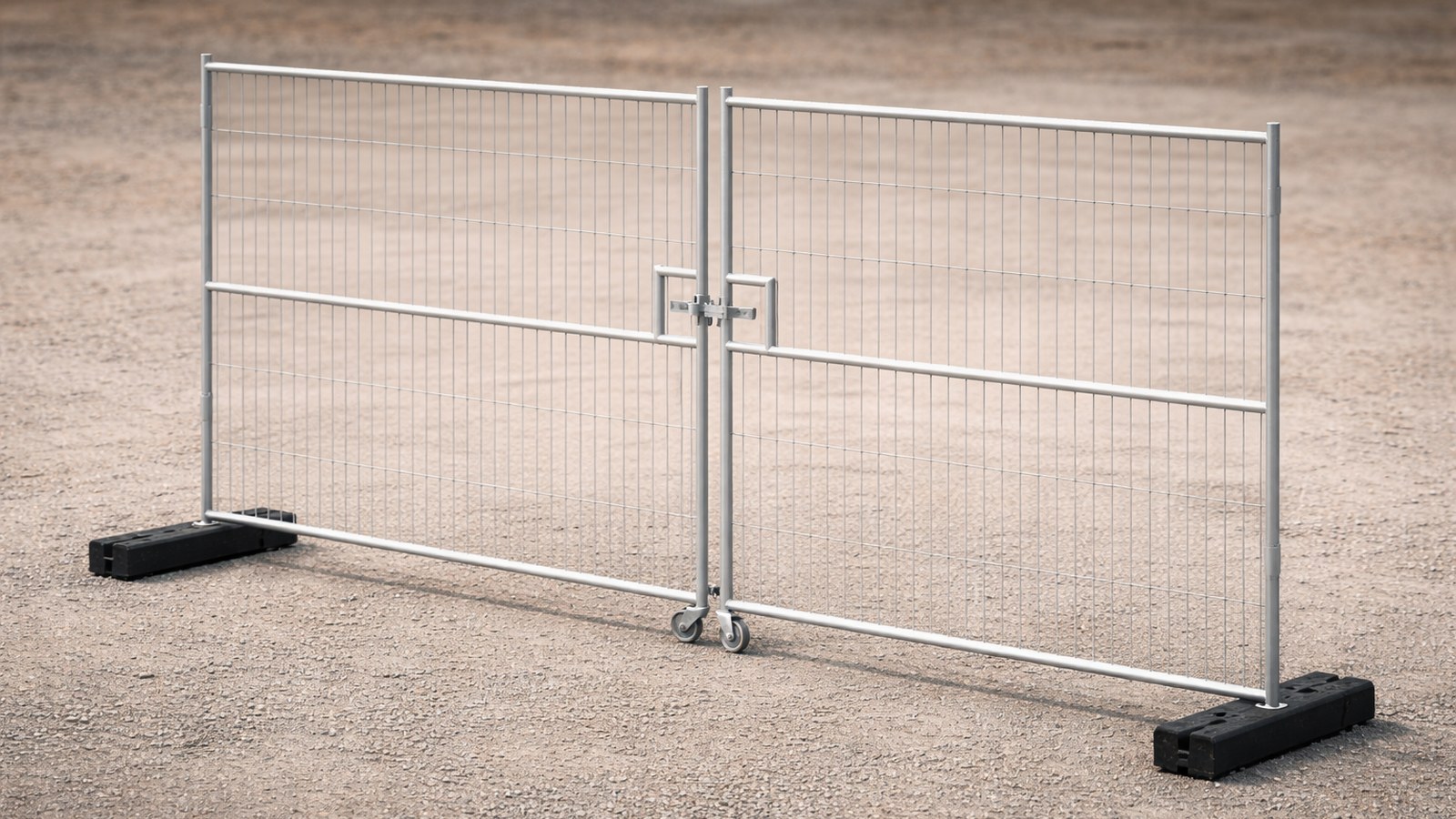 Temporary access gate and safety fencing system