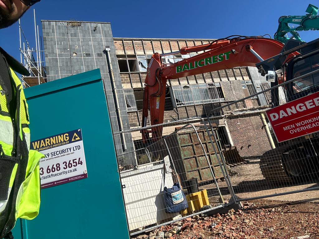 Security guard with dog in Romford RM